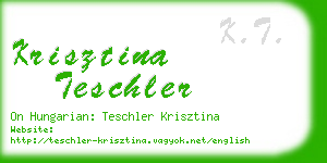 krisztina teschler business card